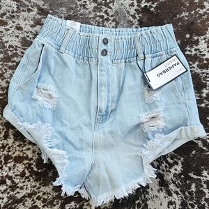 Women's Light Blue Denim Shorts